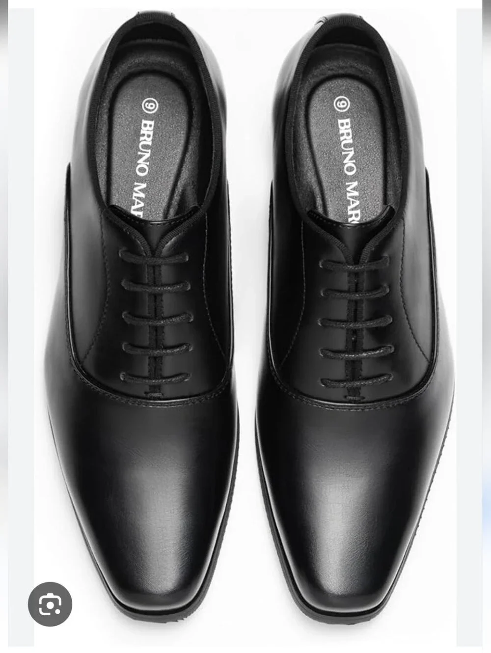 New Plain-Toe Dress Oxfords~Lace-Up~Business~Bruno Marc~Black~ Mens~Size 9